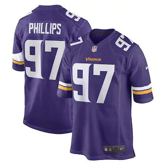 mens nike harrison phillips purple minnesota vikings game p